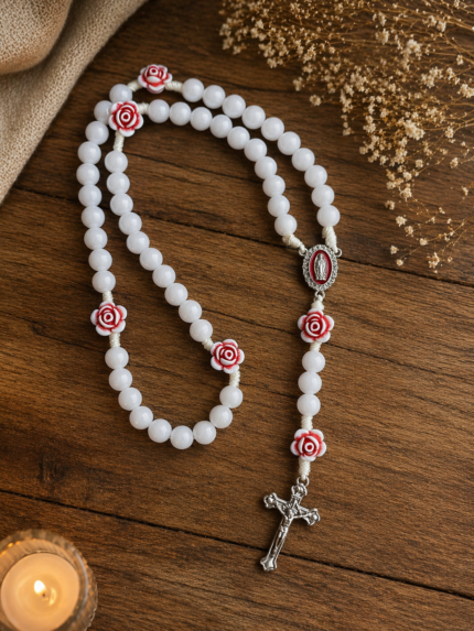 Terço Nossa Senhora das Graças Rosas - Importado do Brasil