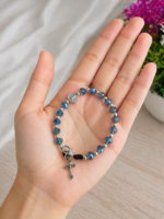 Pulseira Terço São Bento Cristal Azul - Importado do Brasil - Imagem 3