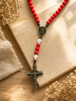 Terço São Bento Vermelho - Importado do Brasil - Image 3