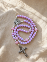 Terço Santo Antônio Rosa Perolado - Feito a Mão