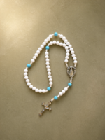 Terço Nossa Senhora das Graças Branco e Azul -importado do Brasil Feito a Mão - Image 3