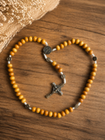 Terço São Bento Madeira Clara - Importado do Brasil Feiro a Mão - Imagem 6