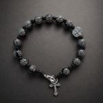 Pulseira Terço São Bento Preta - Importado do Brasil Feiro a Mão