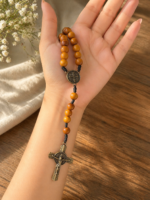 Terço São Bento Madeira Feito à Mão - Imagem 4