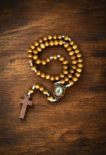 Terço Nossa Senhora Aparecida Madeira - Importado do Brasil - Image 2