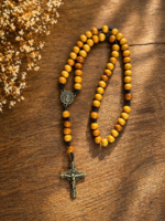 Terço São Bento Madeira Feito à Mão