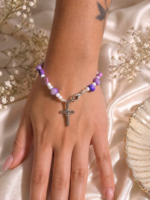 Pulseira Dezena São Bento - Pedra Natural Tons de Roxo - Imagem 2