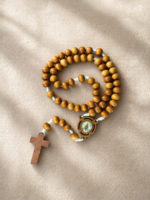 Terço Nossa Senhora Aparecida Madeira - Importado do Brasil