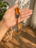 Terço São Bento Madeira Feito à Mão - Imagem 2