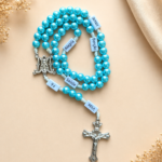 Terço Nossa Senhora das Graças Pérolas Azuis - Importado do Brasil