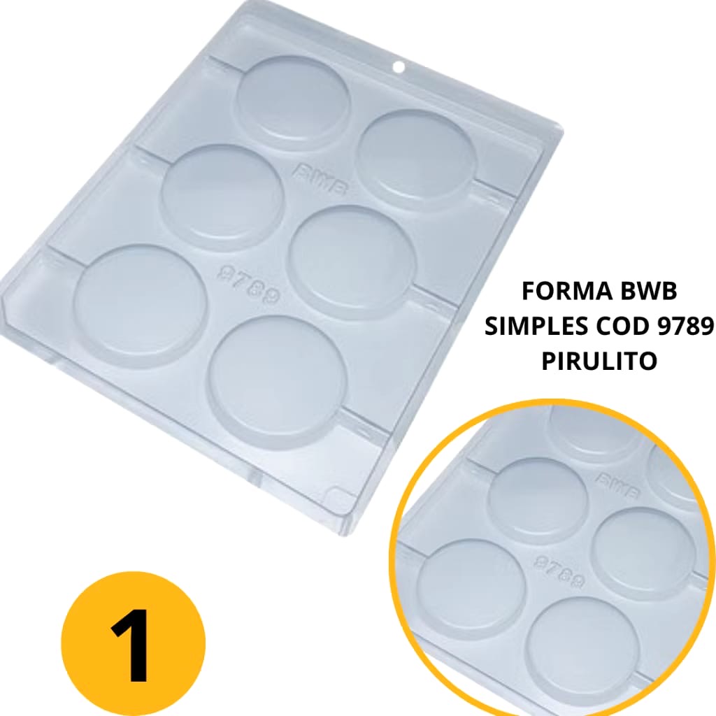 e5db787c-befa-4291-a081-0fe0b3f3e1d5 Forma pirulito redondo liso 60mm 9789 (D6) em acetato BMB - Imagem 1